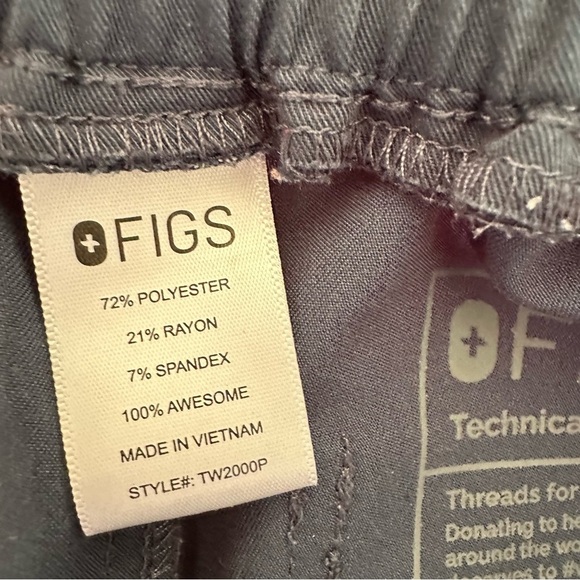 FIGS Navy Blue Technical Pants Yola Skinny Scrub Pants XXS P - Picture 6 of 8